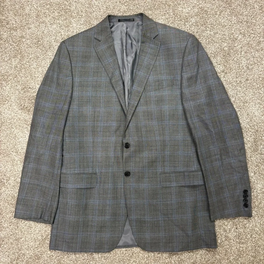 Lauren Ralph Lauren Sport Coat Mens 42L Glen Plaid Silk Wool 2-Button Blazer